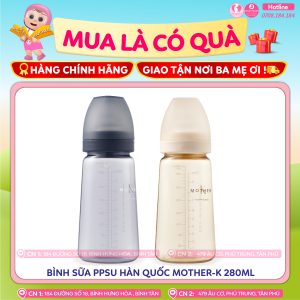 BÌNH SỮA PPSU HÀN QUỐC MOTHER-K 280ML