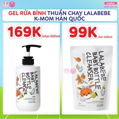 Gel rửa bình Lalabebe Kmon Hàn Quốc