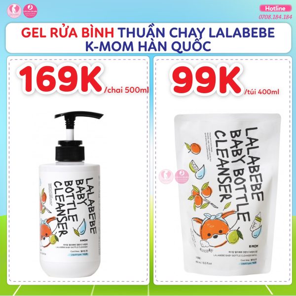 Gel rửa bình Lalabebe Kmon Hàn Quốc